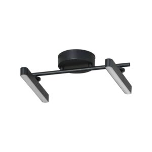 Lindby LED Deckenleuchte Eldrin 10025815 Modern in Schwarz aus Metall 2-flammig Wohnzimmerleuchte