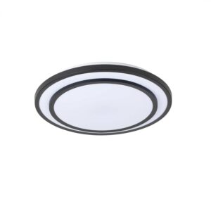 Lindby LED Deckenleuchte Essina 9924013 Dimmbar mit Leselampe Modern in Schwarz aus Metall 1-flammig Wohnzimmerleuchte