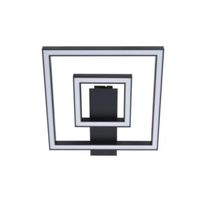 Lindby LED Deckenleuchte Madamo 10023740 Modern in Schwarz aus Aluminium 2-flammig Wohnzimmerleuchte