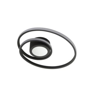 Lindby LED Deckenleuchte Thalina 10032640 Dimmbar Modern in Schwarz aus Metall 1-flammig Wohnzimmerleuchte