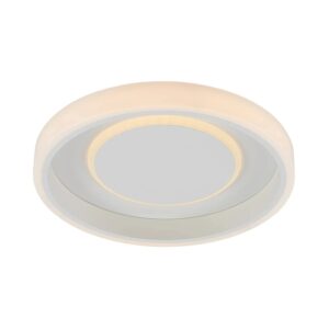 Lindby LED Deckenleuchte Wikani 9924008 Dimmbar mit Leselampe Modern in Weiß aus Metall 1-flammig Wohnzimmerleuchte