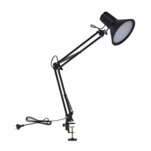Lindby LED Klemmleuchte Undra 10019788 Dimmbar in Schwarz aus Metall 1-flammig Arbeitszimmerleuchte