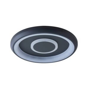 Lindby LED Smart Home Deckenlampe Lynden 10013314 Dimmbar in Schwarz 1-flammig Wohnzimmerleuchte