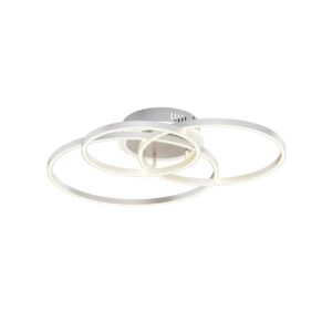 Lindby LED Smart Home Deckenlampe Tula 9985092 Dimmbar mit Leselampe Modern in Alu aus Aluminium 1-flammig Wohnzimmerleuchte