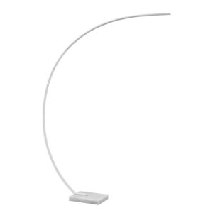 Lindby LED Stehlampe Bogenleuchte Kendra 9626562 Dimmbar Modern in Weiß aus Metall 1-flammig Wohnzimmerleuchte