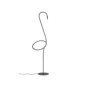 Lindby LED Stehlampe Pajaro 10030943 Dimmbar Modern in Schwarz aus Metall 1-flammig Wohnzimmerleuchte