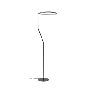 Lindby LED Stehlampe Rayon 10031159 Modern in Schwarz aus Metall 1-flammig Wohnzimmerleuchte