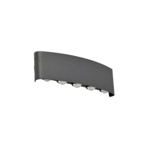 Lindby LED Wandleuchte Außen Ithan 10025720 Spritzwassergeschützt Modern in Schwarz aus Aluminium 5-flammig