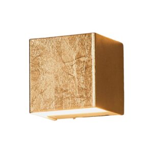 Lindby LED Wandleuchte Wandlampe Innen Quentin 9625072 Modern in Gold Messing aus Metall 1-flammig Flurleuchte