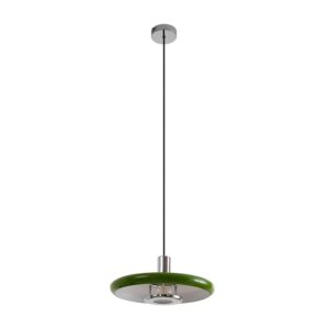 Lindby Pendelleuchte Branford 10041895 Retro Vintage Antik in Grün aus Metall 1-flammig E27 Wohnzimmerleuchte