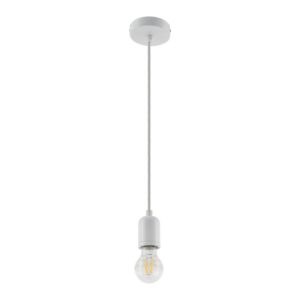 Lindby Pendelleuchte Hattie 10034035 Modern in Weiß aus Aluminium 1-flammig E27 Wohnzimmerleuchte
