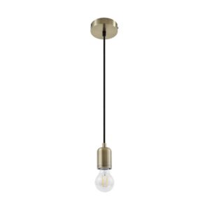 Lindby Pendelleuchte Hattie 10034036 Modern in Gold Messing aus Aluminium 1-flammig E27 Wohnzimmerleuchte