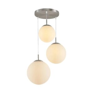 Lindby Pendelleuchte Heleska 4018305 Modern in Weiß aus Metall 3-flammig E27 Wohnzimmerleuchte