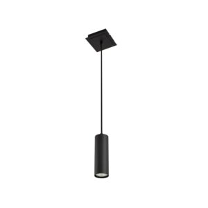 Lindby Pendelleuchte Joffrey 9624835 Modern in Schwarz aus Metall 1-flammig GU10 Wohnzimmerleuchte