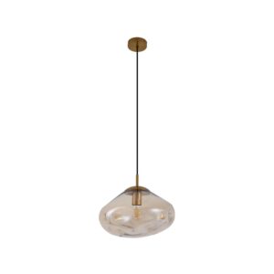 Lindby Pendelleuchte Lelia 10035737 Design Modern in Creme aus Glas 1-flammig E27 Wohnzimmerleuchte