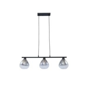 Lindby Pendelleuchte Pendura 10031151 Modern in Alu aus Glas 3-flammig E14 Wohnzimmerleuchte