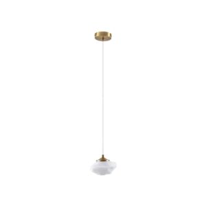 Lindby Pendelleuchte Piatra 10033044 Modern in Weiß aus Glas 1-flammig G9 Wohnzimmerleuchte