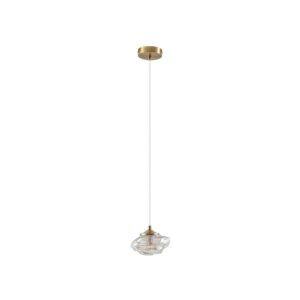 Lindby Pendelleuchte Piatra 10033048 Modern in Creme aus Glas 1-flammig G9 Wohnzimmerleuchte