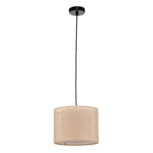 Lindby Pendelleuchte Soula 10012921 Landhaus Vintage Rustikal in Creme 1-flammig E27 Wohnzimmerleuchte