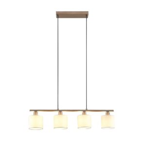Lindby Pendelleuchte Stannis 8032291 Modern in Weiß aus Metall 4-flammig E14 Wohnzimmerleuchte