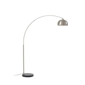 Lindby Stehlampe Bogenleuchte Hernando 10042615 Modern in Alu aus Metall 1-flammig E27 Wohnzimmerleuchte