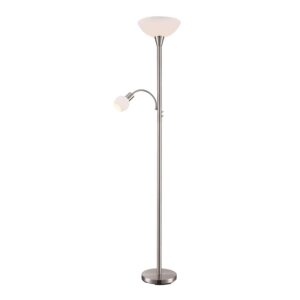 Lindby Stehlampe Elaina 9620008 Modern in Alu aus Metall 2-flammig E27 Wohnzimmerleuchte