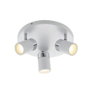 Lindby Strahler Kardo 9641086 Modern in Weiß aus Metall 3-flammig GU10 Badezimmerleuchte