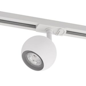 Lindby Stromschienenleuchte Linaro 9627141 Modern in Weiß aus Metall 1-flammig GU10 Flurleuchte