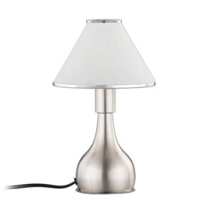 Lindby Tischlampe Ellen 9620816 Modern in Weiß aus Metall 1-flammig E14 Schlafzimmerleuchte