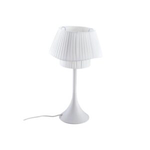 Lindby Tischlampe Eryndor 10020371 in Weiß aus Metall 1-flammig E27 Flurleuchte