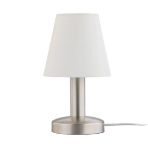 Lindby Tischlampe Hanno 9620810 Modern in Weiß aus Textil 1-flammig E14 Schlafzimmerleuchte