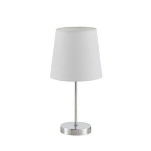 Lindby Tischlampe Leza 9626845 Modern in Chrom aus Metall 1-flammig E14 Wohnzimmerleuchte