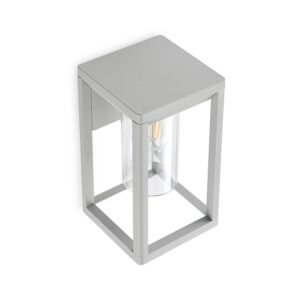 Lindby Wandleuchte Außen Estami 9647106 Spritzwassergeschützt Modern in Alu aus Aluminium 1-flammig E27