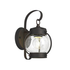 Lindby Wandleuchte Außen Gerlo 9630109 Landhaus Vintage Rustikal in Braun aus Aluminium 1-flammig E27