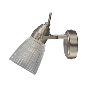 Lindby Wandleuchte Wandlampe Bad Kara 9620681 Spritzwassergeschützt Modern in Alu aus Glas 1-flammig G9 Badezimmerleuchte