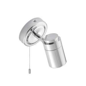 Lindby Wandleuchte Wandlampe Bad Remilan 9628131 Spritzwassergeschützt Modern in Chrom aus Metall 1-flammig GU10 Wohnzimmerleuchte