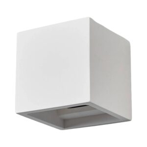 Lindby Wandleuchte Wandlampe Innen Freja 9613001 Modern in Weiß aus GipsTon 1-flammig G9 Wohnzimmerleuchte