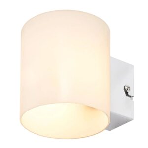 Lindby Wandleuchte Wandlampe Innen Gerrit 9621473 Modern in Weiß aus Glas 1-flammig G9 Wohnzimmerleuchte