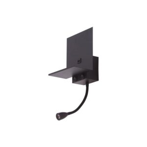 Lindby Wandleuchte Wandlampe Innen Thoridmit USB Anschluss Modern in Schwarz aus Metall 1-flammig G9 Wohnzimmerleuchte