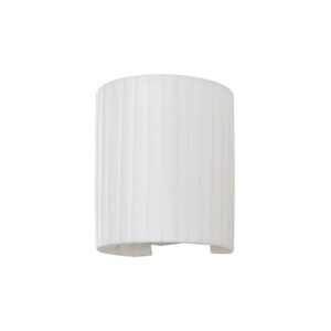 Lindby Wandleuchte Wandlampe Innen Virelle 10041983 in Weiß aus Textil 1-flammig E27 Flurleuchte