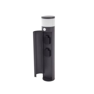 Lucande Außenleuchte Corban 10038253 mit Bewegungsmelder Spritzwassergeschützt Modern in Schwarz aus Aluminium 1-flammig G9