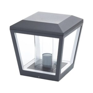 Lucande Außenleuchte Dunia 9618138 Spritzwassergeschützt Modern in Schwarz aus Aluminium 1-flammig E27