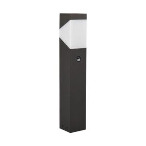 Lucande Außenleuchte Kiran 9619014 mit Bewegungsmelder Spritzwassergeschützt Modern in Schwarz aus Aluminium 1-flammig E27