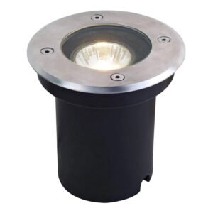 Lucande Bodeneinbaustrahler Ava 9616045 Wasserdicht Modern in Alu aus Edelstahl 1-flammig GU10