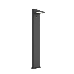 Lucande LED Außenleuchte Silvan 9619178 mit Bewegungsmelder Spritzwassergeschützt Modern in Schwarz aus Aluminium 1-flammig