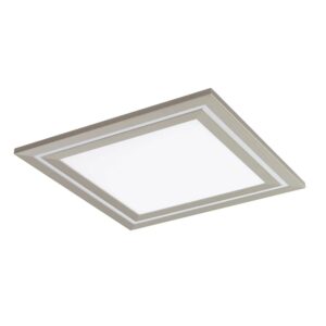 Lucande LED Deckenleuchte Leicy 10013012 Dimmbar mit Leselampe Modern in Alu aus Metall 1-flammig Wohnzimmerleuchte