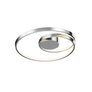 Lucande LED Deckenleuchte Maire 9624937 Dimmbar Modern in Chrom aus Aluminium 1-flammig Wohnzimmerleuchte