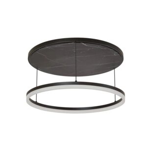 Lucande LED Deckenleuchte Orven 10040460 Dimmbar Modern in Schwarz aus Metall 1-flammig Wohnzimmerleuchte