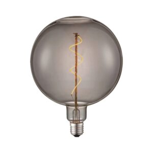 Lucande LED E27 Lampe 4W LED Filamentglobe 10017030 in Alu aus Glas E27