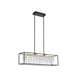 Lucande LED Kassi 10020064 Dimmbar in Schwarz aus Metall 1-flammig Wohnzimmerleuchte
